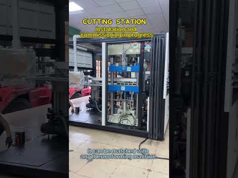 Cutting station,  Can be matched withany thermoforming machine.#thermoforming #cutting station