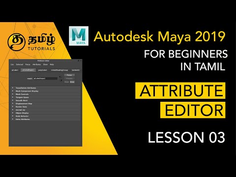 Autodesk Maya 2019 - Attributes Editor - 🔥🔥 Explain in Tamil - தமிழில் விளக்கவும் 🔥🔥  (Lesson 3)