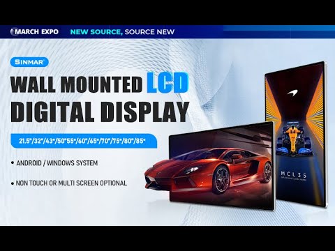 LCD screen wall mount digital advertising display