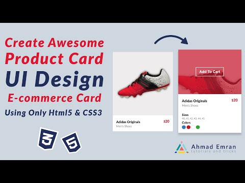 Create Awesome Product Card | UI Design | E-commerce Card | Using Only Html5 & CSS3