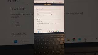 #codeeveryday day 3 I learn web accessibility practices by creating a quiz webpage