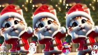 Cat Dance | We Wish You a Merry Christmas  | #funnydogdance #dogai#catai#funnydogdancing#dogdance