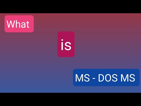 What is MS-DOS MS ll एमएस डॉस एम एस क्या है