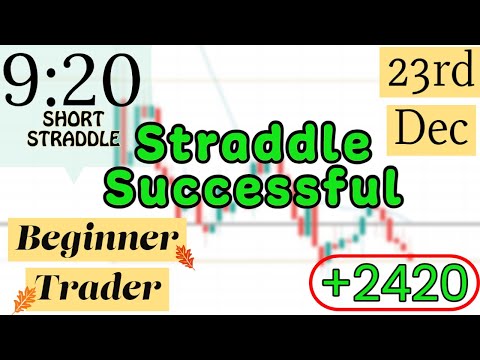 Bank Nifty 9:20 Short Straddle Live Trade For Beginner Traders 23rd December |Aaj Straddle kaam aya