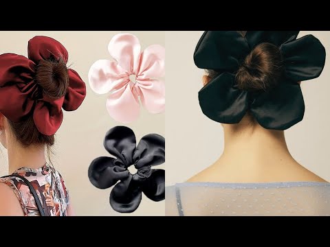 How to Cut and Sew TRENDY FLOWER SCRUNCHIES/ PETAL SCRUNCHIES