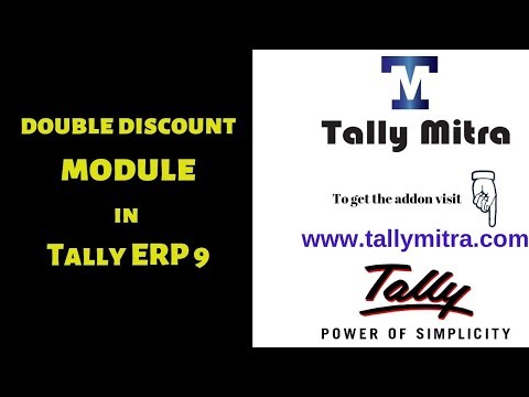 Tally Mitra | double discount in sale bill Tally module | Tally ERP9