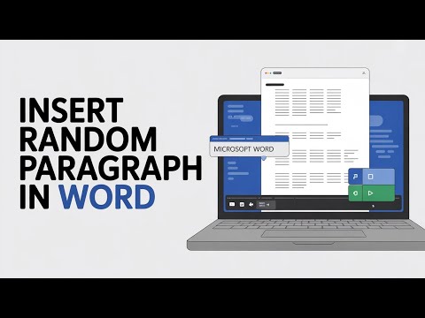 How to Insert a Random Paragraph in ms word #msword #data #exceltips #excelmaster11