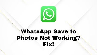 How to Fix WhatsApp Photos Not Showing in Gallery on iPhone | 2025