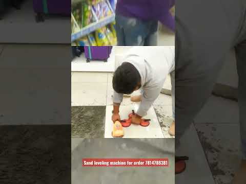 Sand leveling machine performance in shopping mall #tilesfitting  #sandlavalingmachine