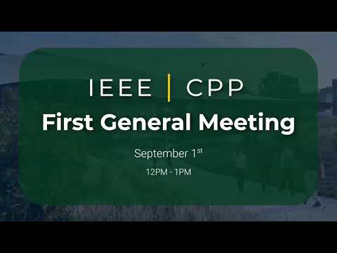 IEEE | CPP - First General Meeting - 09.01.20