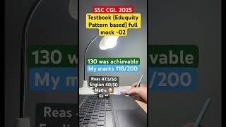 Testbook eduquity pattern based full mock -02 #ssccgl2025 #livemocktest #mocktest #testbook #tough