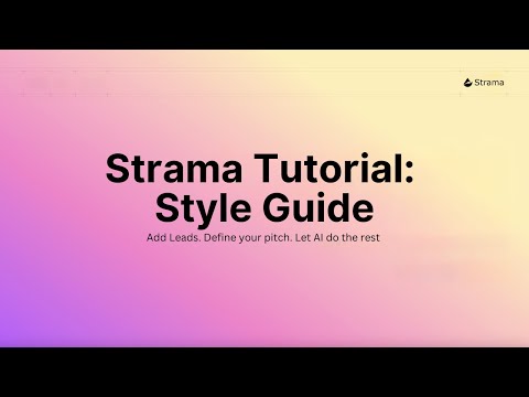 Tutorial: Editing your Strama Style Guide