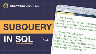 Sub queries in SQL: Practical and Tips