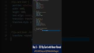 This Card Flips Like Magic! 🔁 | Day 5 #100DaysOfWebMagic #shorts