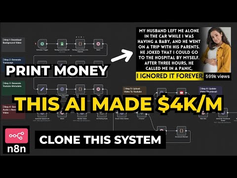 This AI Factory Prints $4K/Month with Faceless Videos — Full n8n Workflow 🚀