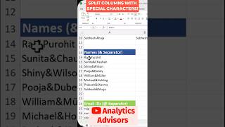 Mastering Text-to-Columns: Using Special Charaters! #shorts