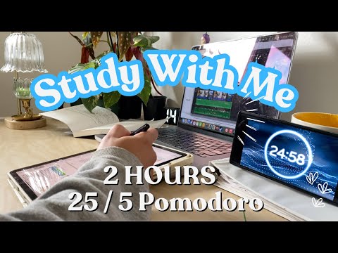 Study With Me 2 Hours MCAT Prep + Rain sound LOFI Music - 25 / 5 Pomodoro