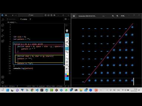 Star pattern with For loop JS