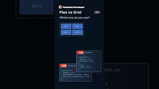 Master CSS Layouts: Grid vs Flexbox in Action! 🎯 #shorts