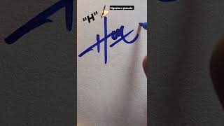 How to style the letter of....H..#calligraphicalphabets #stylish sign