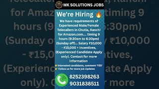 Job Available in Ranchi... Contact for more information #ranchijobs #motivation #jobhunting #ranchi