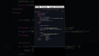 Targeting Iframes with HTML Name Attribute! #htmlintroduction #codewithmayur