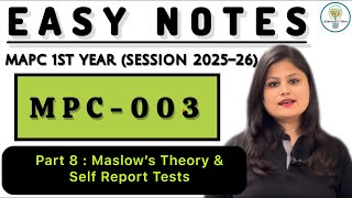 Easy Notes - Dec 25 Paper 3 Part 8 MPC003