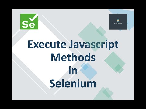 Execute Javascript Methods in Selenium