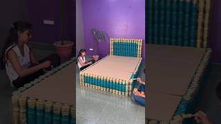 Bottle DIY Bed 🛌 #shorts #ytshorts #trending #homedecor #idea #viral #fun