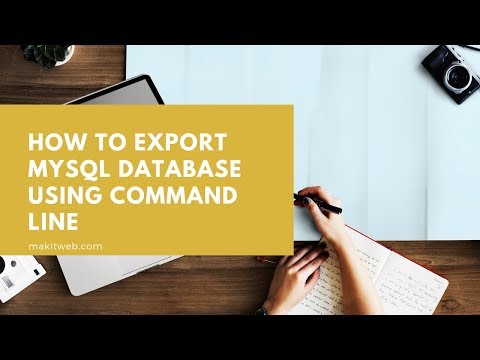 How to export MySQL database using Command Line