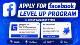 Setup Facebook Stars | Apply for Facebook Level Up Program | Facebook Gaming #LevelUp #SetupStars