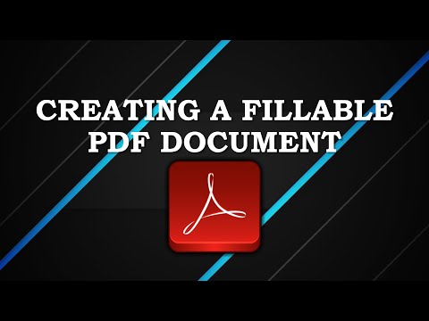 Creating a Fillable PDF Document