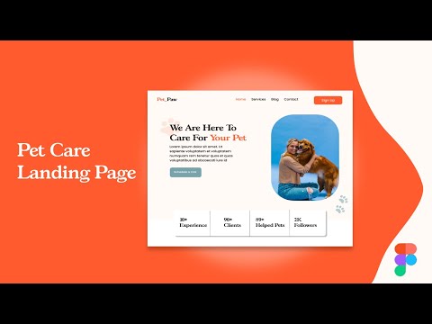 Pet Care Landing Page Design On Figma - Speed Art Design