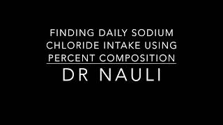 Chemistry Problem Solving: Daily Sodium Intake Through Percent Composition