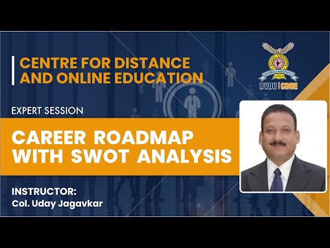 Career Roadmap with SWOT analysis  by Col. Uday Jagavkar | Bharati Vidyapeeth CDOE