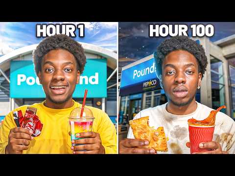 I Survived On ONLY POUNDLAND Food For 100 Hours!