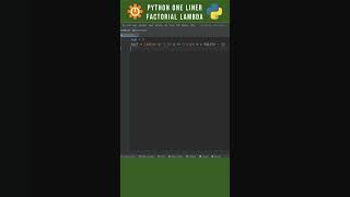 Factorial using single line Python lambda code #shorts #python #coding #programming