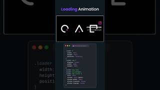 Loading Animation Using HTML & CSS | Smooth & Modern Spinner Design #uidesignlearning #website