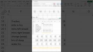 Track baby’s needs with my Excel sheet! 📊🍼 Watch to see how! #BabyTracker #ExcelTips