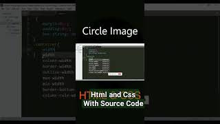 Html and Css : Circle Image || Image Circle with Source Code #html # css # shorts