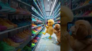 Duck’s Shoe Heaven #foryou #funny #fypシ #cute #viral #DuckShoes #ShoppingBuddies #MallFun