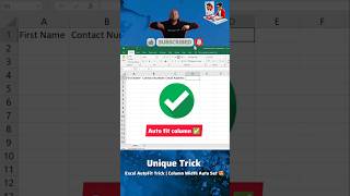 Excel AutoFit Trick 💻 | Column Width Auto Set 😍 | Excel Shortcuts