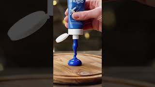 Indigo Paint Becomes WHALE! 🐋🎨 #SatisfyingTransformation #OceanMagic