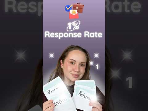 Only 1% of job applications get a response.