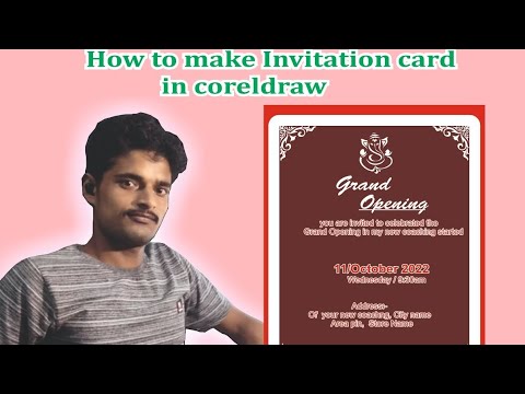 How to make invatition card in CorelDRAW कैसे बनाएं इन्वेटिशन कार्ड?@thevillageanimation3445