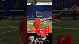 ✈️ Rubber-Powered Airplane: Physics in Motion#funny #experiements