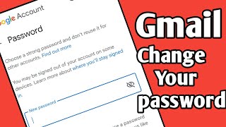 gmail password change | gmail password change kaise kare | gmail account password change