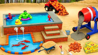 DIY Construction Science Project - Build a Swimming Pool & Water Tank With Bricks and Cement