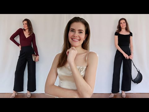HOW TO STYLE BLACK TROUSERS | Wide Legged Linen Trousers | ATTE by Beate Myburgh
