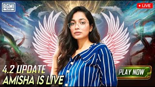 BGMI NEW UPDATE IS HERE🔥 BGMI 4.2 UPDATE #amishaislive  #bgmilive  #shortsfeed #vertical #shorts
